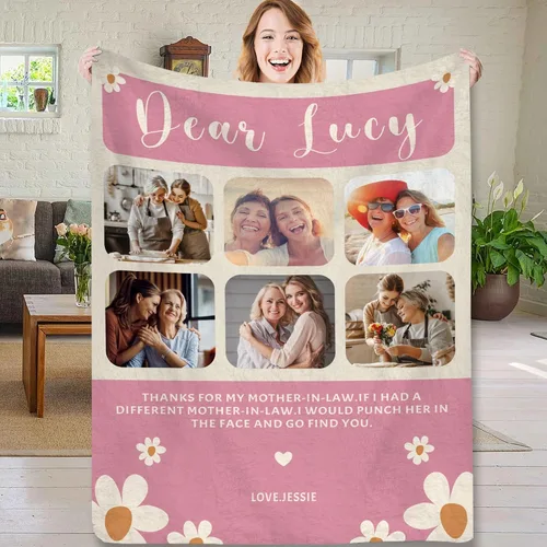 Vista 13 de Manta personalizada con imagen hecha en Estados Unidos, mantas personalizadas con fotos, nombres, manta suave personalizada con imagen personalizada