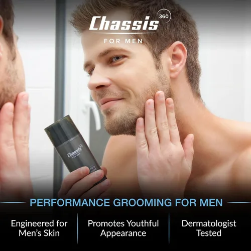 Vista 8 de Chassis 360 - Hidratante facial todo en uno, hidratante facial para hombres con vitamina, niacinamida C y ácido hialurónico, libre de ftalatos