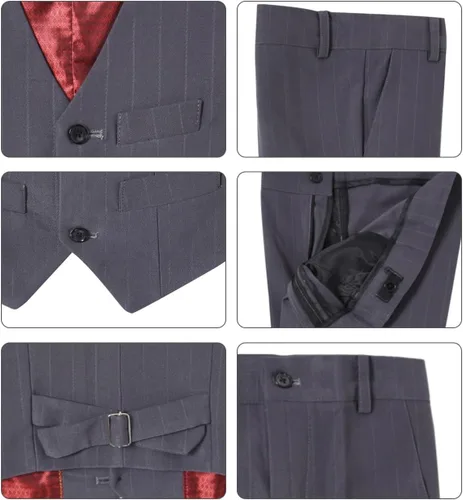 Vista 64 de Conjunto de chaleco para niños, trajes formales, trajes de boda, ropa de vestir