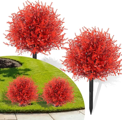 Vista 25 de RECUTMS Guirnalda artificial de otoño, plantas de vegetación sintética 1 pieza seda marrón