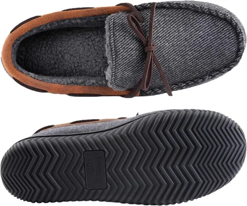 Vista 2 de ULTRAIDEAS Men's Austin Moccains Knit Slippers with Tie