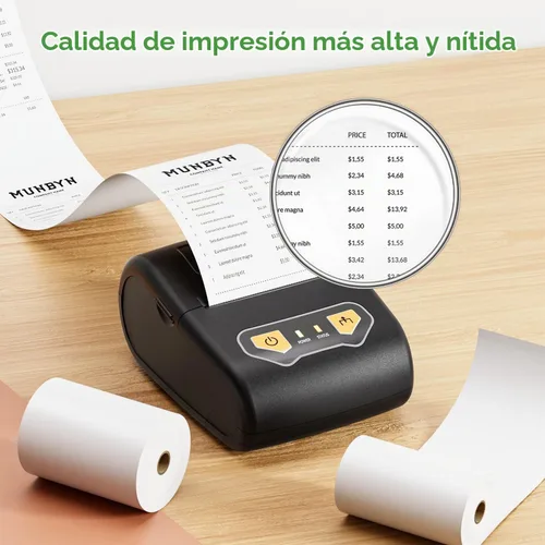 Vista 7 de MUNBYN 2 1/4" x 50' Papel Térmico para Recibos (5 Rollos), Papel de Recibo de 58mm Libre de BPA Se Adapta a Todas las Mini Impresoras Térmicas POS