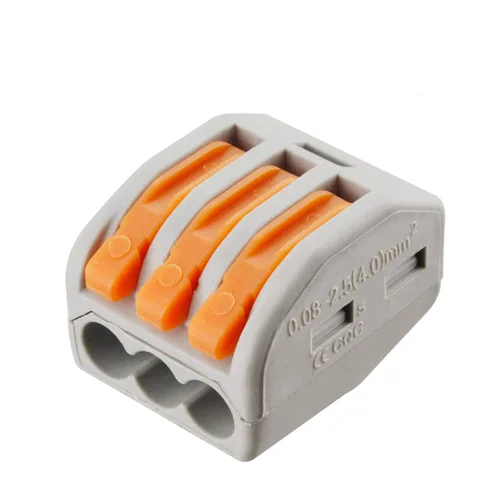 Vista 14 de 50 conectores de palanca, tuercas de combinación de 2 conductores, conectores de cable compactos, terminal de conexión rápida 28-12 AWG adecuado