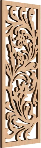 Vista 7 de 9 3/8"W x 24 3/8"H x 3/8" T Perry Decorativos Paneles De Pared De Madera De Calado, Aliso Alder
