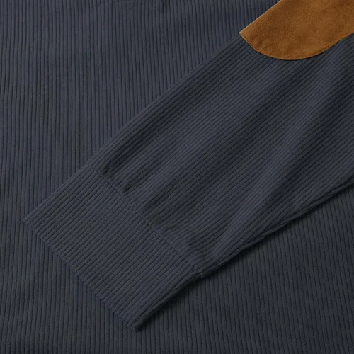 Vista 8 de Camisas de pana para hombre, estilo casual, cuello de solapa, con botones, cuello falso, manga larga, sudaderas tipo polo casuales, tallas grandes