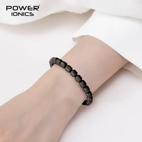 Vista 6 de Power Ionics Handmade Beaded Bracelets for Women and Men, Tourmaline, Eye of the Tiger, Obsidian, Lava Stone 8mm Beads and 3mm gold plated beads