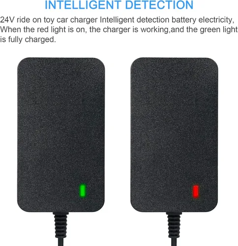 Vista 4 de Cargador de batería de 24V para juguetes montables, Cargador de 24V para autos montables Best Choice Products, Accesorios SUV motorizados, Cargador
