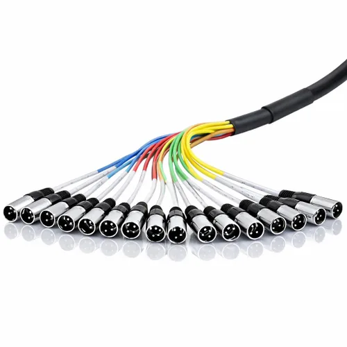 Vista 3 de Seismic Audio - SARLX-16x100-16 Canales XLR Coloreado Mutil-Patch Cable Snake 100 pies