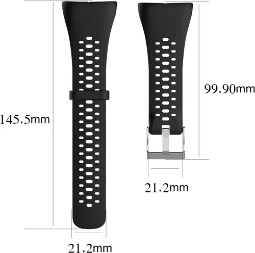 Vista 4 de Correa de repuesto compatible con Polar M430/M400 GPS Smart Sports Watch Pulsera de silicona suave
