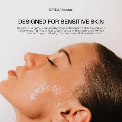 Vista 4 de DERMAdoctor Suero de Bakuchiol para cara, calma fresca + suero de retinol Bakuchiol corregido alternativa para pieles sensibles, antienvejecimiento