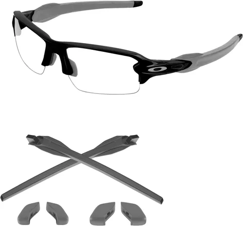 Vista 17 de Kits de goma de repuesto para orejeras y boquillas compatibles con Oakley Flak 2.0 OO9295 Flak 2.0 XL OO9188 Negro