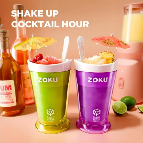 Vista 9 de Fábrica de batidos Zoku Slush y Shake Maker, color naranja, Casual, talla única , Azul