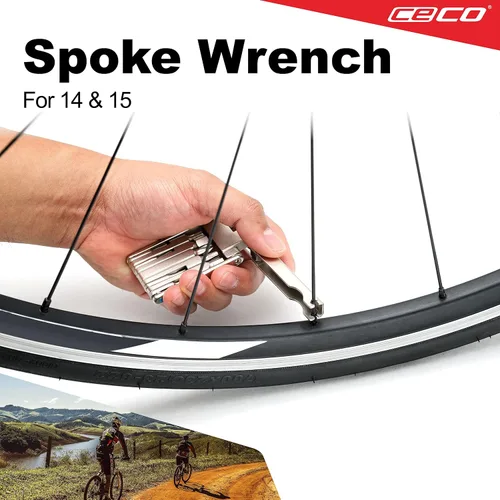 Vista 6 de CECO USA - Herramienta de bicicleta de 13 funciones con rompedor de cadena, multiherramienta para bicicleta, ultra delgada, tamaño de bolsillo