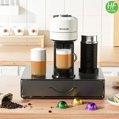 Vista 2 de HFHOME Cajón de cápsulas de café, compatible con cápsulas Nespresso Vertuo