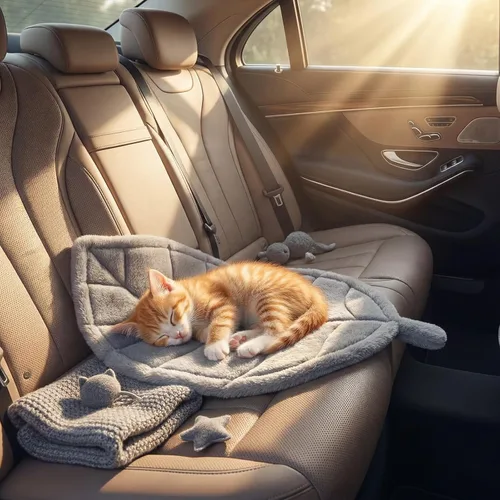 Vista 5 de Warming - Tapete de cama para gatos con forma de hojas, almohadilla de Gris