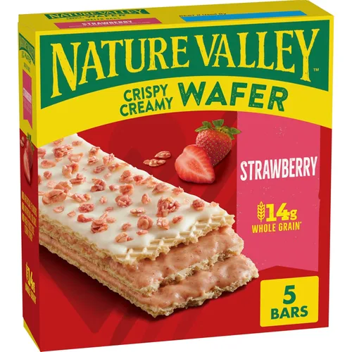 Vista 15 de Nature Valley Barras de Waffle Cremosas y Crujientes, Arándano, Grano Entero, 5 Barras, 6.5 oz