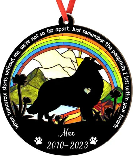Vista 21 de Adorno personalizado para atrapasoles de sabueso afgano, adorno de Navidad de sabueso afgano, regalo para perro amante, sabueso afgano conmemorativo