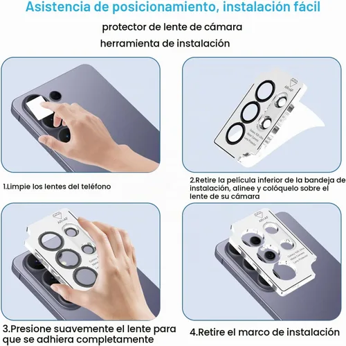 Vista 3 de Paquete de 2+2 protectores de pantalla de película de TPU suave y flexible para Samsung Galaxy S26 Ultra y protector de lente de cámara, cobertura