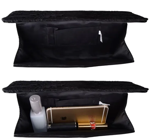 Vista 2 de Bolsos de embrague para las mujeres de encaje floral bolso de noche