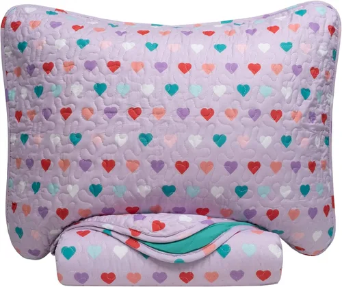 Vista 10 de Sweet Home Collection Juego de edredón de 3 piezas para niños, divertido, colorido y cómodo, para niños y niñas, ropa de cama suave hipoalergénica