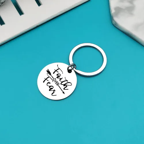 Vista 5 de Xiahuyu Llavero cristiano de regalo, con versículo bíblico, regalo de bautismo, regalo de comunión, regalos religiosos inspiradores para mujeres
