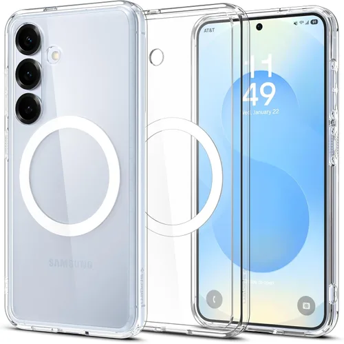 Vista 30 de Spigen Ultra Hybrid Metal Ring MagFit Diseñado para Funda Galaxy S24 Ultra (2024) [Protección de Grado Militar] Compatible con MagSafe - Blanco