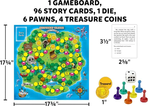 Vista 4 de Edupress Learning Well Games Juego de pistas de contexto Blue Level-Pirate Treasure Game (LRN301)
