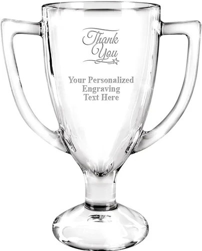 Vista 21 de Crown Awards Premio de taza de vidrio con su texto, trofeo de vidrio personalizado grabado personalizado de 7 pulgadas 38 Personalizado