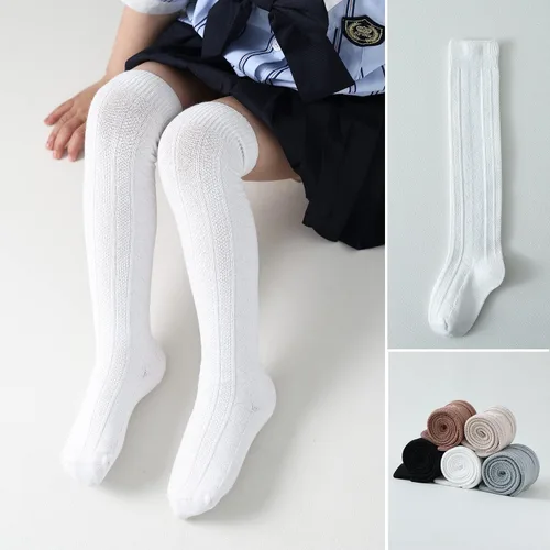 Vista 44 de EPEIUS Calcetines altos hasta la rodilla para bebés y niños pequeños (paquete de 3/5)