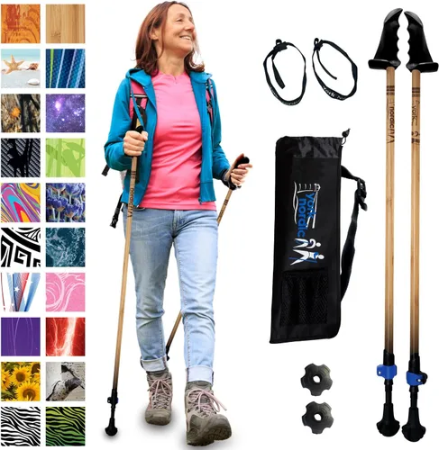 Vista 14 de York Nordic Motivator - Bastones de caminata para equilibrio y rehabilitación - Agarres de estabilidad patentados - Ligeros, ajustables y plegables