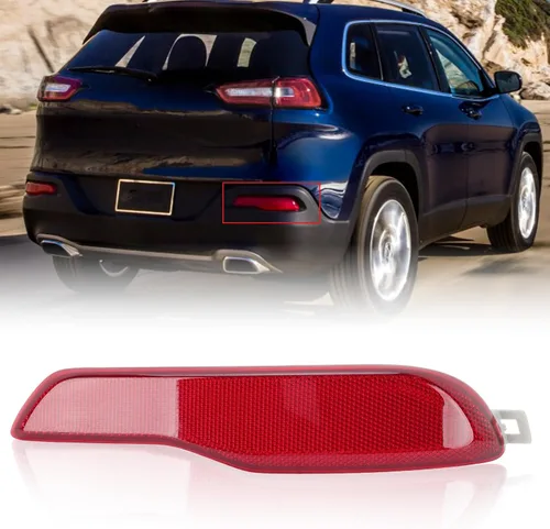 Vista 7 de Reflector de parachoques trasero para Jeep Cherokee 6810514 2015 2016 2017 2018 Jeep Cherokee 68105145AC lado del conductor (izquierda)