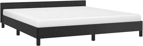 Vista 11 de vidaXL Base de cama de piel sintética, estilo escandinavo, soporte de listones, no necesita somier, sin colchón, fácil montaje, cama individual