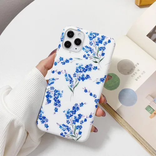 Vista 2 de J.west Funda floral para iPhone 11 Pro Max de 6.5 pulgadas, diseño de patrón de flores de TPU suave, parachoques a prueba de golpes para mujeres