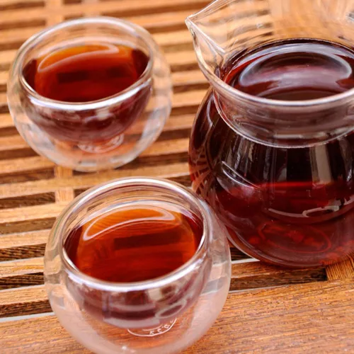 Vista 4 de GOARTEA Té Puerh Hoja Suelta 10pcs 0.28 oz 2005 Año Maduro Shu Supremo Árbol Antiguo Gong Ting Grado - Yunnan Pu-erh Pu erh Puer Pu'er Té Chino