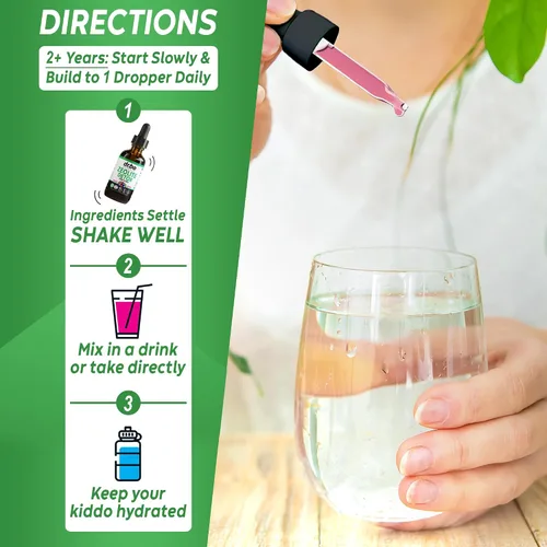 Vista 6 de Zeolite Detox & Suprarrenal Focus Support – Clinoptilolita Zeolita para niños y adultos Gotas líquidas con vitaminas B12 y D – Suprarrenal orgánico