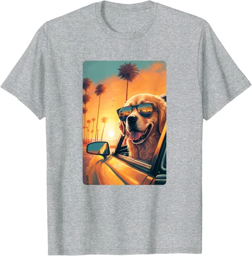 Vista 59 de Golden Retriever - Camiseta divertida de Golden Retriever con lentes, Negro