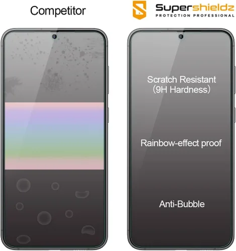 Vista 2 de Supershieldz Protector de pantalla de vidrio templado diseñado para Samsung Galaxy S25+ Plus / S24+ Plus, antiarañazos, sin burbujas