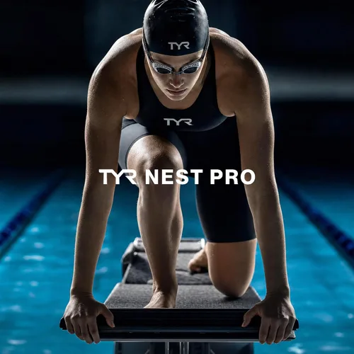 Vista 2 de TYR Nest Pro - Gafas de natación – Diseño inspirado en el estadio olímpico de Pekín 2008, visión periférica amplia, antivaho y protección UV
