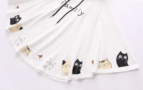 Vista 3 de Cosplay Anime Bunny Emo - Sudadera con capucha y orejas de panda y gato talla única