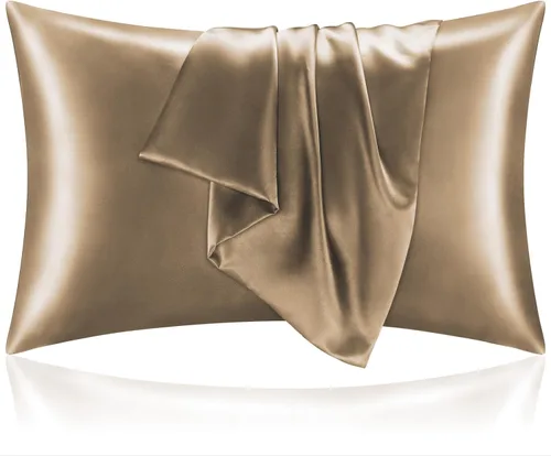 Vista 77 de BEDELITE Funda de almohada de satén para cabello y piel, súper suave y refrescante similar a las fundas de almohada de seda, paquete de 2 con cierre