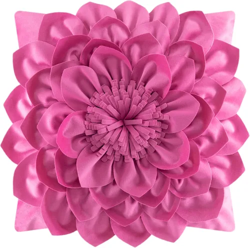 Vista 10 de OiseauVoler Fundas de almohada decorativas con flores 3D de 18 x 18 Verde manzana