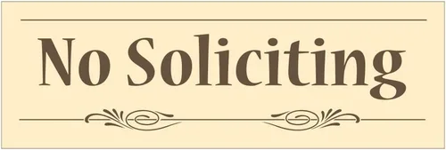 Vista 11 de Cartel decorativo No Soliciting, Negro