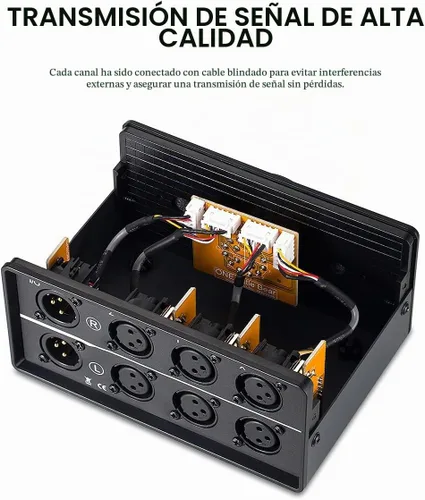 Vista 4 de Nobsound Interruptor de audio XLR 3 en 1 salida; convertidor de audio equilibrado; selector de audio pasivo estéreo de 3 vías