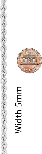 Vista 9 de LIFETIME JEWELRY 5mm White Gold Chain for Men & Women 24k Real Gold Plated Diamond Cut Gold Rope Chain for Men & Gold Chain Necklace Women 16 to 36