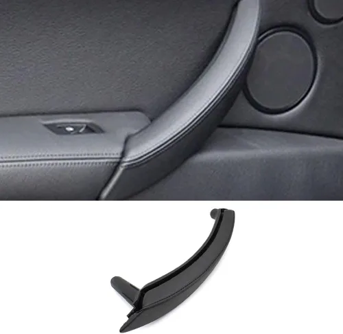 Vista 9 de Conjunto de manija de puerta de cuero para lado del pasajero izquierda/derecha, manija de repuesto para BMW X5 E70 X6 E71 E72 2007-2013