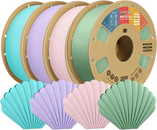Vista 12 de OVERTURE Matte PLA Filament 1.75mm 1kg for FDM 3D Printer (Baby Pink)