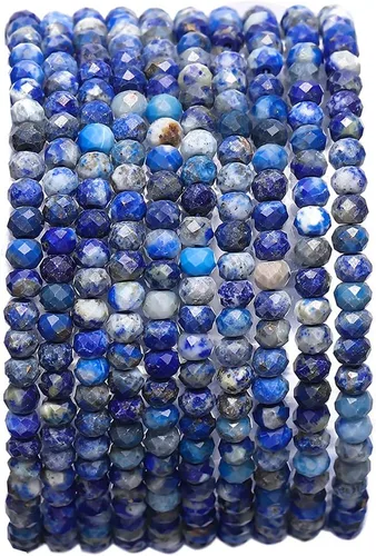 Vista 70 de BEADIA Cuentas de piedra natural africana de turquesa faceted rondelle 3x4mm semipreciosas sueltas para hacer joyas 38cm