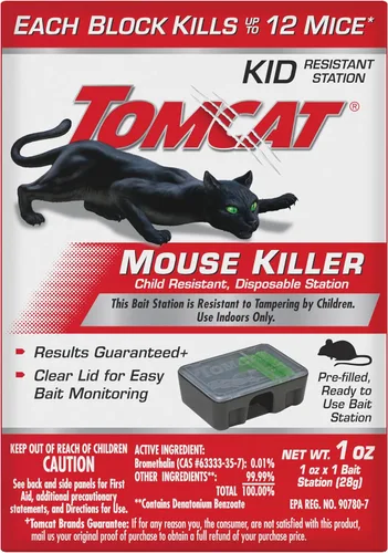 Vista 10 de Tomcat Mouse Killer - Estación desechable resistente a los niños, 1 estación de cebo prellenada lista para usar (paquete de 12)