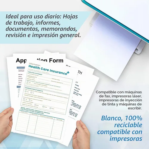 Vista 3 de BAZIC Products Papel multiuso blanco, 8.5 x 11 pulgadas, 50 hojas