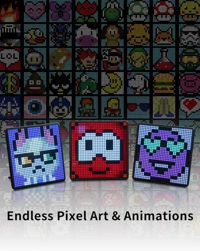 Vista 8 de Divoom Pixoo Visualización Max Pixel, APP Pantalla de control de teléfono móvil con pantalla LED programable de 32 X 32 para decoración del hogar